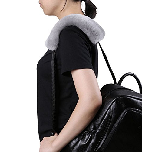 U&M 2 Pack Genuine Sheepskin Auto Seat Belt Cover for Adult Youth Kid Toddlers -Soft Warm Car, Truck, SUV, Camera Backpack Strap Shoulder Pad Wool Fluffy - color: grey