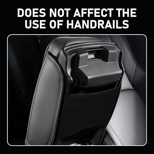 Armrest Cover, Memory Foam Relieve Stress Center Console Pad, Anti-Slip Breathable Leather Storage Box Cover with Storage Bag, Universal for Most Cars Interior Protection Accessories (Black)