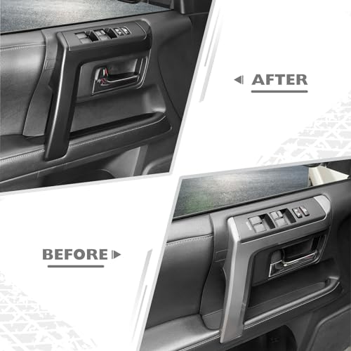 JeCar 8pcs Matte Black Interior Door Handle Covers Trim Kit for Toyota 4Runner 2010-2023 - color: Matte Black