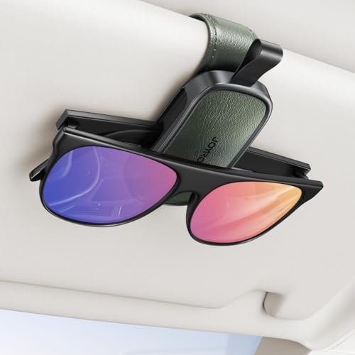 JOYROOM Sunglasses Holder for Car Visor, Magnetic Sunglass Organizer Clip Universal for Car SUV Truck Pickup, Jeep Wrangler Accessories - color: Brown, size: 1 Pack