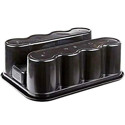 Rubbermaid Commercial Products Deluxe Carry Caddy for Take-Out Coffee/Soft Drinks Postmates/Uber Eats/Food Delivery Cleaning Products Sports/Water Bottles Black - size: 1 Pack