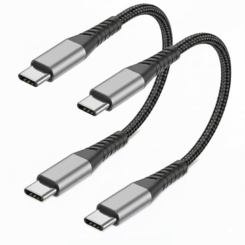 6 inch Short USB C to USB C Cable, 2Pack 0.5FT iPhone Type C to Type C Charger Fast Charging Cable 60W for iPhone 17 16 15 Pro Max, Samsung Galaxy S25 S24 S23, MacBook, iPad, USBC to USBC Cable - size: 0.5 Feet, style: USB C to USB C