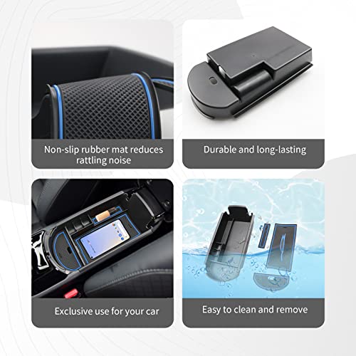 CDEFG Center Console Accessory Organizer Compatible with 2018 2019 2020 2021 2022 CHR C-HR, ABS Material Armrest Box Insert Tray (Blue) - color: 1Pcs Blue for CHR 2018-2023