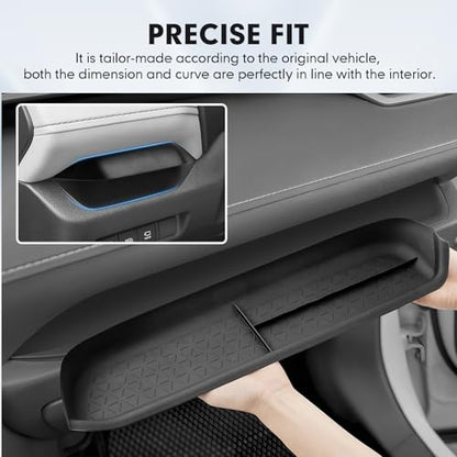 Autorder 2PCS Center Console Organizer for 2019-2025 Toyota RAV4 Accessories ABS Driver Drawer Storage Box Silicone Glove Box Organizer Center Console Insert Tray with Anti-Slip Surface - size: 2019-2025 Toyota RAV4 2PCS