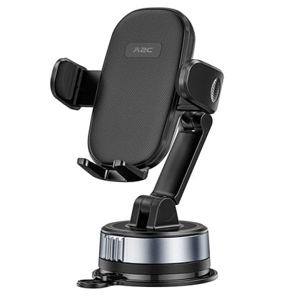 APPS2Car Car Phone Holder, Gel-Lock Strong Suction Phone Holders for Your Car Dashboard/Windshield, Dual-Axis Damping Arm, Ultra Stable Easy Clamp Car Phone Mount Stand for iPhone, Samsung, Google