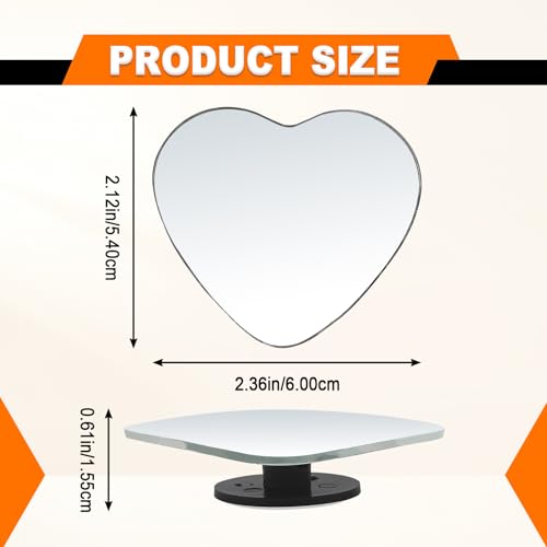 2Pcs Heart Shaped Blind Spot Mirrors for Cars – Convex Rearview, Wide Angle Adjustable Stick for Side Mirror, Car Accessories for Cars, Suvs, Trucks