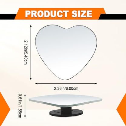 2Pcs Heart Shaped Blind Spot Mirrors for Cars – Convex Rearview, Wide Angle Adjustable Stick for Side Mirror, Car Accessories for Cars, Suvs, Trucks