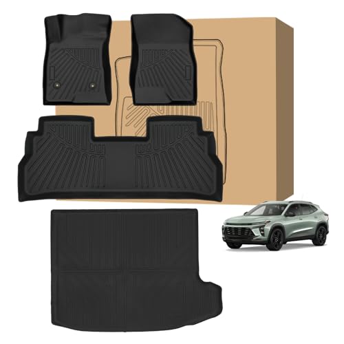 Peleus Floor Mats & Trunk Mat for Chevy Trax/Buick Envista 2024 2025 2026 All Weather TPE Protection Floor Liners Full Set with Cargo Liner for 2024 2025 Chevy Trax Buick Envista Accessories - style: for Chevy Trax/Buick Envista 2024+