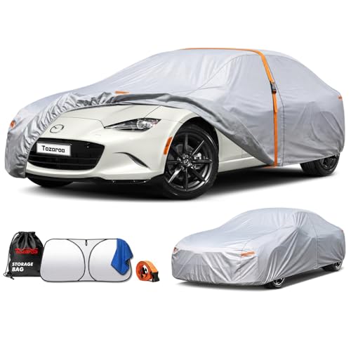 Car Cover Waterproof All-Weather,Heavy-Duty Outdoor Full Exterior Automobiles Sedan/Coupe (Length up to 165 inch) with Windshield Sun Shade Universal Fit MX-5(Miata),Honda S2000,BMW Z3,etc - size: Fit Coupe Length up to 165 inch(3S-0)