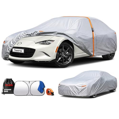 Car Cover Waterproof All-Weather,Heavy-Duty Outdoor Full Exterior Automobiles Sedan/Coupe (Length up to 165 inch) with Windshield Sun Shade Universal Fit MX-5(Miata),Honda S2000,BMW Z3,etc - size: Fit Coupe Length up to 165 inch(3S-0)
