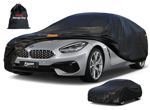 Kayme 7 Layers Car Cover Custom Fit for BMW Z4 E85 E86 E89 G29 Coupe/Roadster/Convertible (2002-2025) Waterproof All Weather for Automobiles, Outdoor Full Cover Rain Sun UV Protection - color: PE-Black, size: Custom Fit BMW Z4