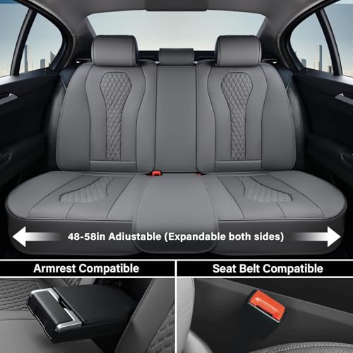 Coverado Seat Covers, Car Seat Covers Full Set, Gray Car Seat Cover, Car Seat Cushion Waterproof, Car Seat Covers Front Seats Back Seat Covers, 8839 Car Seat Protector Universal Fit Most Cars - color: Gray-N, size: FullSet