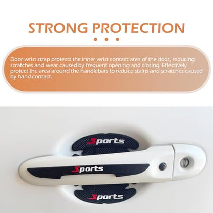 8PCS Car Door Handle Protector, Sport Car Door Handle Scratch Protectors, Doors Handle Bowl Sticker Paint Guard Cover, Auto Accessories for Most Vehicle