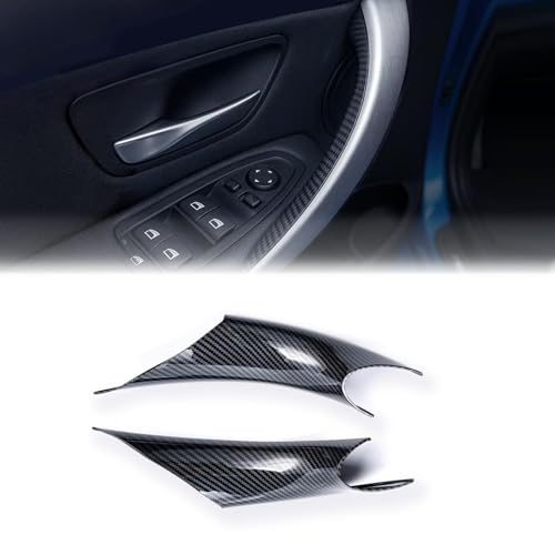 Carbon Fiber Pattern Interior Door Pull Handle Cover for BMW F30 F31 F34 F80 3 Series 2012-2018, F32 F33 F36 F82 4 Series 2014-2020, Sticky Melting Interior Handle Repair, 2PCS - color: Carbon Fiber, size: 2-piece Set