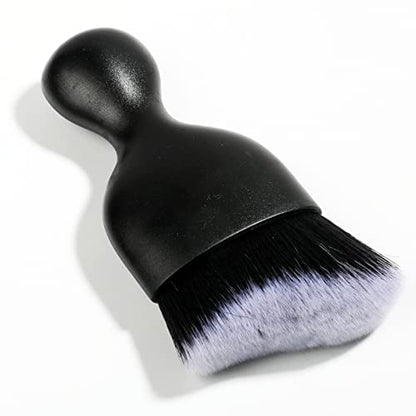 AOCISKA Car Interior Detailing Brush,Soft Bristle Cleaning Brush Car Detailing Brush Dusting Brush,Car Interior Cleaning Tool,Auto Detail Brush Car Dash Duster Brush (Black&White) - color: Black&white