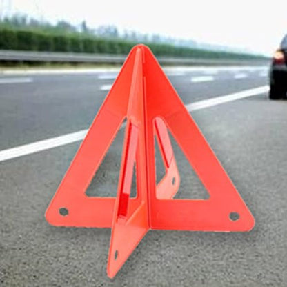 SOLUSTRE 3pcs Reflective Triangle Emergency Warning Signs for Cars Portable Roadside Safety Reflectors Highly Visible Design for Nighttime Use Convenient Storage for Car Trunks
