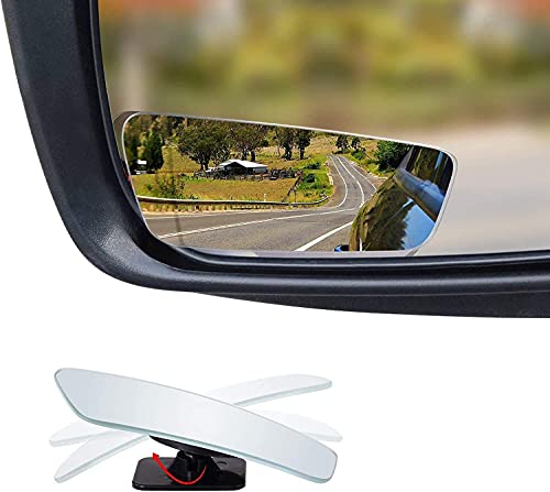 Verivue 3.5-Inch Rectangular Blind Spot Mirrors for Cars, Universal Fit, HD Convex Wide Angle, Stick-On Frameless Design, Adjustable Blindspot Mirror for Car Side Mirrors, 2-Pack - size: Rectangle