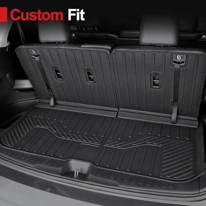 Cargo Mat Backrest Mat for 2016-2022 Honda Pilot 8 Passengers (No Elite Models), All Weather TPE Car Liner Car Mat for 2022 Honda Pilot Accessories - size: for 2016-2022 Honda Pilot Cargo Mats