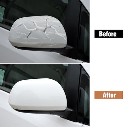 Moonlinks Compatible with Toyota Sienna 2012 2013 2014 2015 2016 2017 2018 2019 2020 Right Passenger Side Mirror Cover Replacement, White Right Side Clip-on Mirror Cap Replaces for 87915-08021-A0 - color: Right White