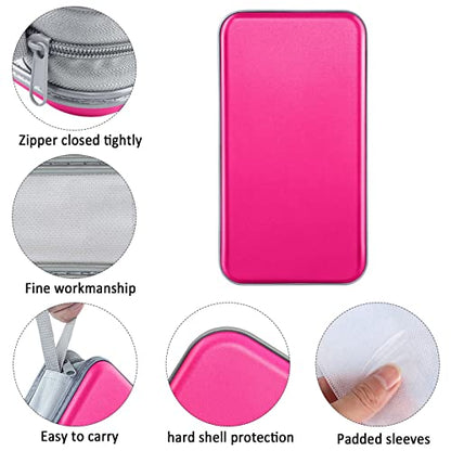 CD Case, Siveit DVD Case Holder 96 Capacity Hard Plastic CD DVD Disc Cases Storage Binder Wallet for Car Home Office Travel (Hot Pink) - color: Pink