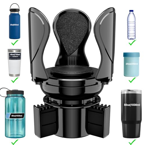 Car Cup Holder Expander, Cup Holder Extender Adapter with Expandable Arm and Adjustable Base, Compatible with Yeti Ramblers 14-64oz, Hydro Flasks 18-64oz Most Coffee Mugs Bottles & Cups - size: CUP-1pack