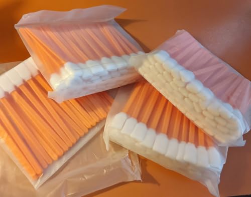 Disposable Crevice Cleaning Brushes, Multi-Purpose Narrow Gap Scrub Cleaner for Toilet Corner, Window Track, Door Groove, Car AC Vent & Small Spaces Household Cleaning Tools （200PCS） - color: Orange