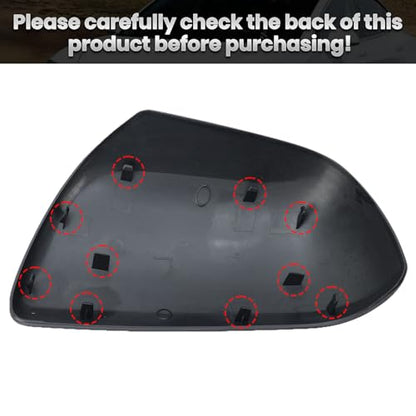 Compatible with 2012-2020 Toyota Sienna Right Side Mirror Cover Cap, Blue Passenger Side Clip-on Mirror Cap Replacement Without Turn Signal Light Replaces for 87915-08021-J0 - color: Right Blue