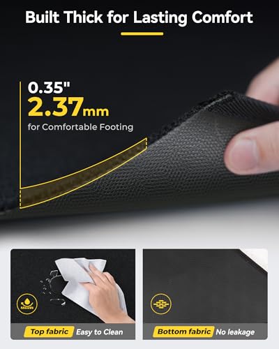3W Floor Mats with First Row Carpets for Toyota Tacoma 2016-2023, TPE Floor Liner Thickened Carpet with Safety Locks and Driver Heel Pad fit Tacoma Cars Accessory(Only for Double Cab and Automatic) - size: 6. Tacoma|16-23|Floor Mats&First Row Carpet