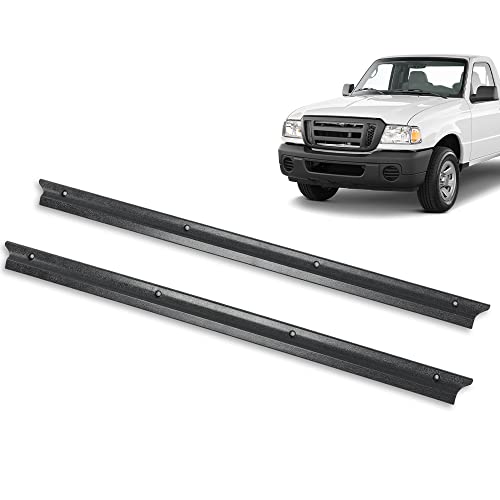 G-PLUS Door Sill Scuff Plate Protector Pair Set LH & RH Sides Compatible with 1992-2011 Ford Ranger F57Z1013208A Black - size: 92-11 Ford Ranger