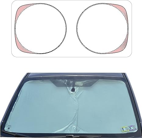 Car Windshield Sun Shade with Storage Pouch by A1 Sunshade Retractable Automotive Car Truck SUV Front Window Shield Blocker Screen Visor Protector Cover for Auto Interior Accessories for Heat - size: D2