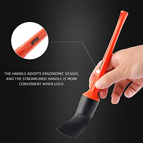 Car Detailing Brush Kit, 6Pcs Auto Boar Hair Detail Brush Set Automotive Interior Exterior No Scratch Microfiber Detailing Brushes for Cleaning Air Vents, Engine Bays, Dashboard & Wheels -BRFCD15 - color: 6pcs Car Detailing Brush Set