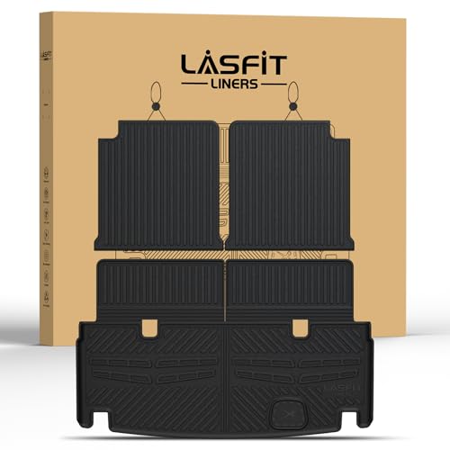 LASFIT Cargo Mat & Backrest Mats Fits for Mercedes Benz GLS 2017-2019 350d / 450/550 / 63 AMG, GL 2013-2016 350/450 / 550/63 AMG, All Weather TPE Trunk Mat for GL&GLS Cargo Liner with Seatback - size: 2013-2019 | For Mercedes Benz GLS | Cargo Mat