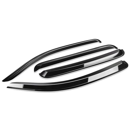 Auto Dynasty Rain Guards Tape-On Compatible with 2005-2023 Toyota Tacoma Double (Crew) Cab, Acrylic Window Visors Deflector - size: 05-23 Toyota Tacoma
