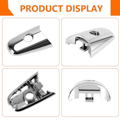 KIMISS Exterior Door Handle Chrome Cover 80646‑1BA0A for Infiniti QX60 QX70 QX80 EX35 FX35 FX50 QX50 QX56, Key Hole Trim Chrome Front Left Outside Handle Lock Cylinder Cap Escutcheon