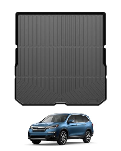 Powerty Trunk Mat for 2016-2021 2022 Honda Pilot Accessories Cargo Mats TPE All Weather Cargo Liner Back Seat Cover Heavy-Duty Trunk Liners - size: Cargo Mat｜For｜16-22｜Honda Pilot