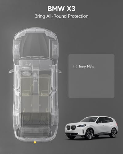 3W Cargo Liner for BMW X3 G45 2025 2026, BMW X3 Accessories Custom Fit TPE All Weather Car Trunk Mat for 30/M50 xDrive - style: 2) X3 2025-2026 | Cargo Liner