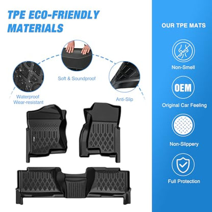Nilight TPE Floor Mats for Chevy Silverado GMC Sierra Crew Cab 1500 2500 2500HD 3500HD 1999-2006, 2007 Silverado GMC Sierra Classic Body,2000-2006 Suburban Yukon XL Escalade ESV - color: 1999-2007 Silverado GMC Sierra|Crew Cab|BucketSeat