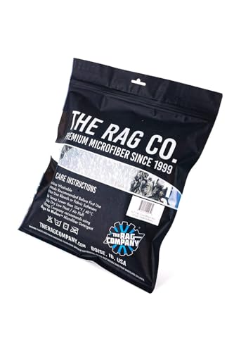 The Rag Company – The Cyclone Ultra Wheel Mitt – Perfect for Wheels, Grills, and Tight Areas; Proprietary Microfiber Blend; Easily Releases Contaminates Upon Rinsing, 6in x 7in, Black/Grey (2-Pack)
