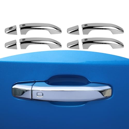 RT-TCZ for Silverado Door Handle Cover Trim Chrome for Chevy Tahoe 2021 Up Suburban 2020 Up Silverado 2019 Up for GMC Yukon 2021 Up Sierra 2019 Up Chrome Exterior Accessories - color: Silver
