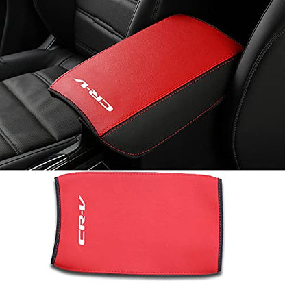 LEXLEY Armrest Box Cover Center Console Pad Waterproof Anti-Scratch Leather Protector Covers For CRV CR-V 2017 2018 2019 2020 2021 2022-Black+Red - color: Black+Red