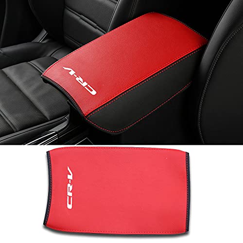 LEXLEY Armrest Box Cover Center Console Pad Waterproof Anti-Scratch Leather Protector Covers For CRV CR-V 2017 2018 2019 2020 2021 2022-Black+Red - color: Black+Red