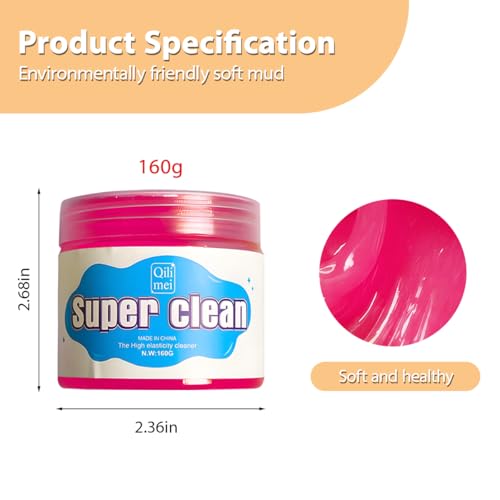 Car Cleaning Gel, Reusable Vehicle Air Vent Crevice Detailing Putty, Automotive Interior Detail Slime Cleaner Removal Tool Kit Accessories, Universal for SUV, Sedan, Truck (Red) - color: Red