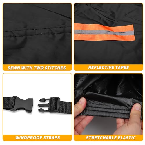 Waterproof All-Weather Universal Car Cover with Right Side Zipper, 190T Polyeste Black Blue Fits for Hatchback 163" to 177" Length - size: Fit for Hatchback Length 163" to 177"