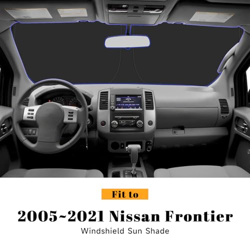 Car Windshield Sun Shade for Nissan 2005-2021 Frontier Accessories (OEM Design) Reflective Foldable Heat Insulation Sunshade for Ultimate Protection - size: for Nissan 2005-2021 Frontier