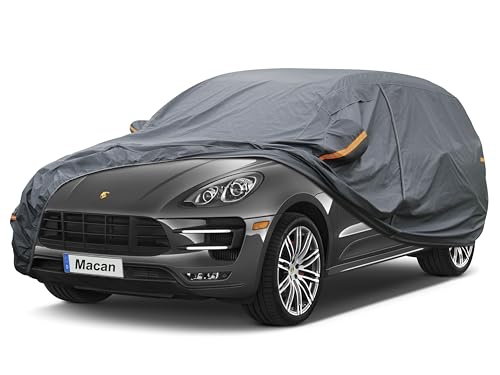 GUNHYI Premium Car Cover Custom Fit Porsche Macan (2014-2026), 16 Layers Heavy Duty Car Cover Waterproof All Weather with Zipper Door for Sun Rain Snow Dust Uv Protection - color: 21 Porsche, size: 21.04 Porsche Macan