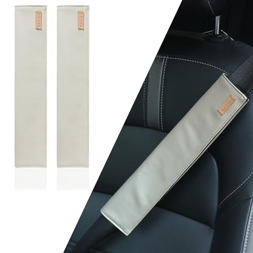 2-Pack Seat Belt Covers, Universal Car Seat Belt Pads Protector for Comfortable Driving, Relief Neck & Shoulder Pain, Fits All Cars & Backpack Straps (05-White) - color: 05-White