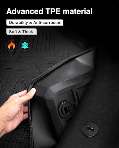 Powerty Floor Mats & Cargo Liner for 2023 2024 2025 2026 Honda HRV HR-V Accessories Floor Mats 2 Row Liner Set All Weather TPE 3D Floor Liners&Rear Cargo Mat - size: 4)Honda HR-V｜23-26｜Combo Set