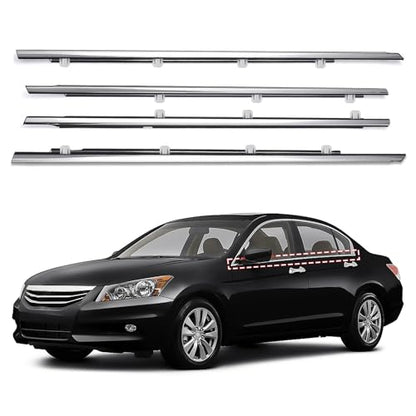 ItranMc Window Molding Trim for Honda Accord 2008-2012,4-Door Sedan,Chrome Outside Door Weatherstrip Window Seal Belt,Replace#72410-TA0-A01 72450-TA0-A01 72910-TA0-A01 72950-TA0-A01 - style: Accord 2008-2012