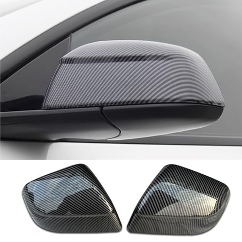 for Tesla Model Y Juniper Rearview Mirror Guard Cover, Side Mirror Cover Exterior Accessories fit for 2025 Model Y Juniper (MY Juniper-Gloss Carbon Fiber Pattern) - color: MY Juniper-Gloss Carbon Fiber Pattern