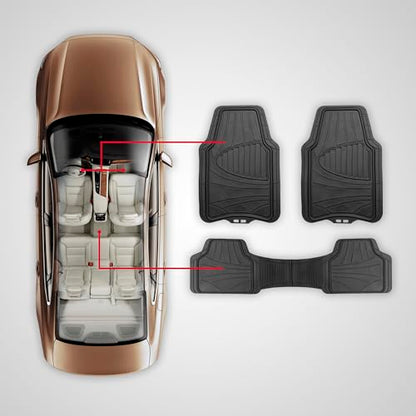 Armor All 3-Piece All-Season Floor Mats, Universal Fit Mats for Cars, Trucks, SUVs — Black